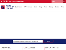 Tablet Screenshot of britishschoolofcoaching.com